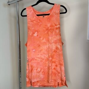 Lululemon Men’s Tie Dye Muscle Tank Coral Orange Lab Limited Size XL